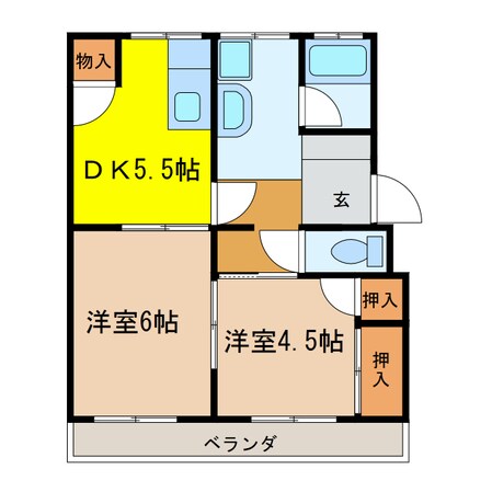 須田尾ハイツの物件間取画像